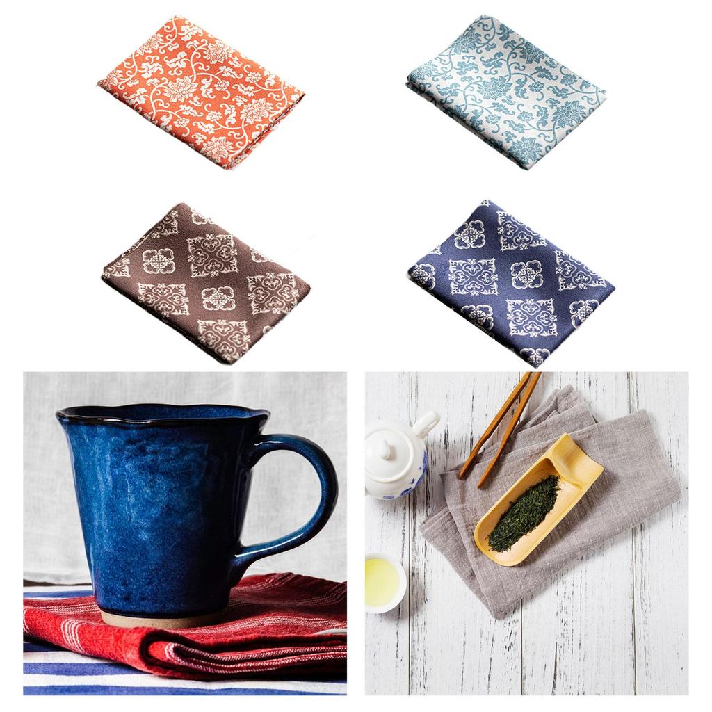 Chinese Styles Tea Towel Hand Towel Tea Cloth for Home Restaurant Farmhouse