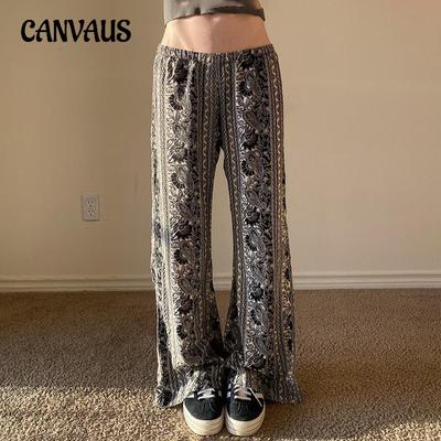 Women's Pant Abstract Print Loose Casual Elastic Waist Straight Leg Pants
