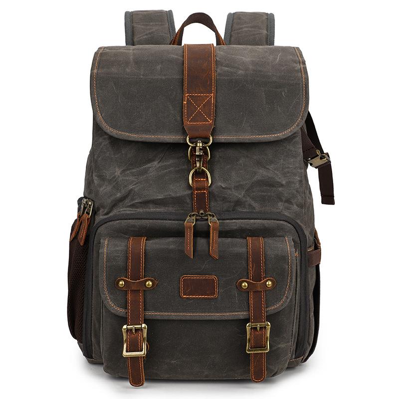 

Large Capacity Slr Digital Camera Bag Notebook Shoulder Photo Bag Canvas Storage Bag серый