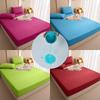 Waterproof Solid Color Mattress Covers Protector Adjustable Non-slip Bed Fitted Sheet with Elastic Band for King 90/160/180x200