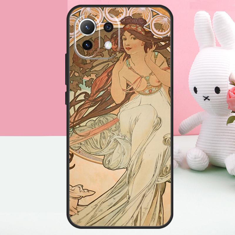 

Винтажный чехол в стиле Альфонса Мухи для Xiaomi 14 13 15 Ultra 15T 13T 14T Pro 17 Pro Max POCO X7 X5 X6 Pro F5 F6 F7 Funda Xiaomi 14 Pro