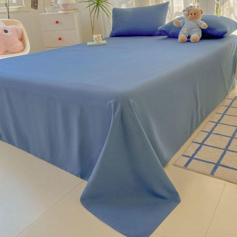 New Japanese Style Striped Thick Bed Sheet with Pillowcase for Single Student Dormitory