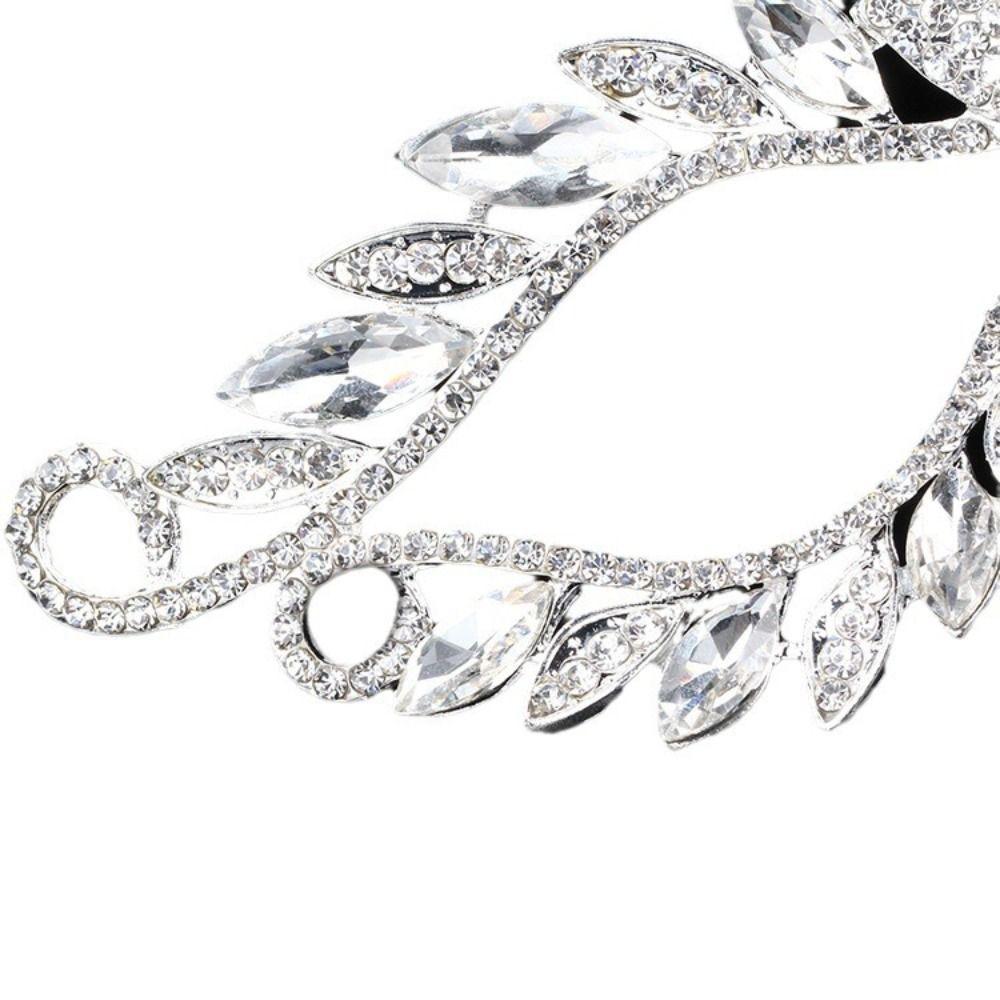 Half Face Crystal Face Jewelry Rhinestone Hollow Eye Mask Rhinestone Face Mask Pageant Event