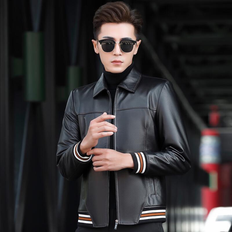 Men's Slim Fit Lambskin Motorcycle Leather Jacket