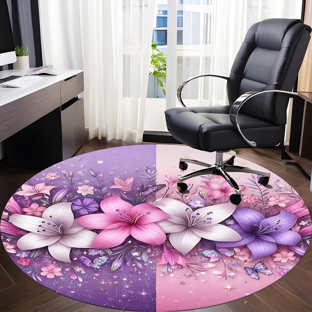 

1pc Floral Fantasy Chair Carpet for Office Non-Slip, Rug for Office, Room, Good Gift for Family or Friends, yy251226155 80cm by 80cm