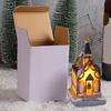 Mini Led Christmas Village Houses Building Xmas Winter Village Town Buildings Collection Home Indoor Room Decoration Xmas Gifts