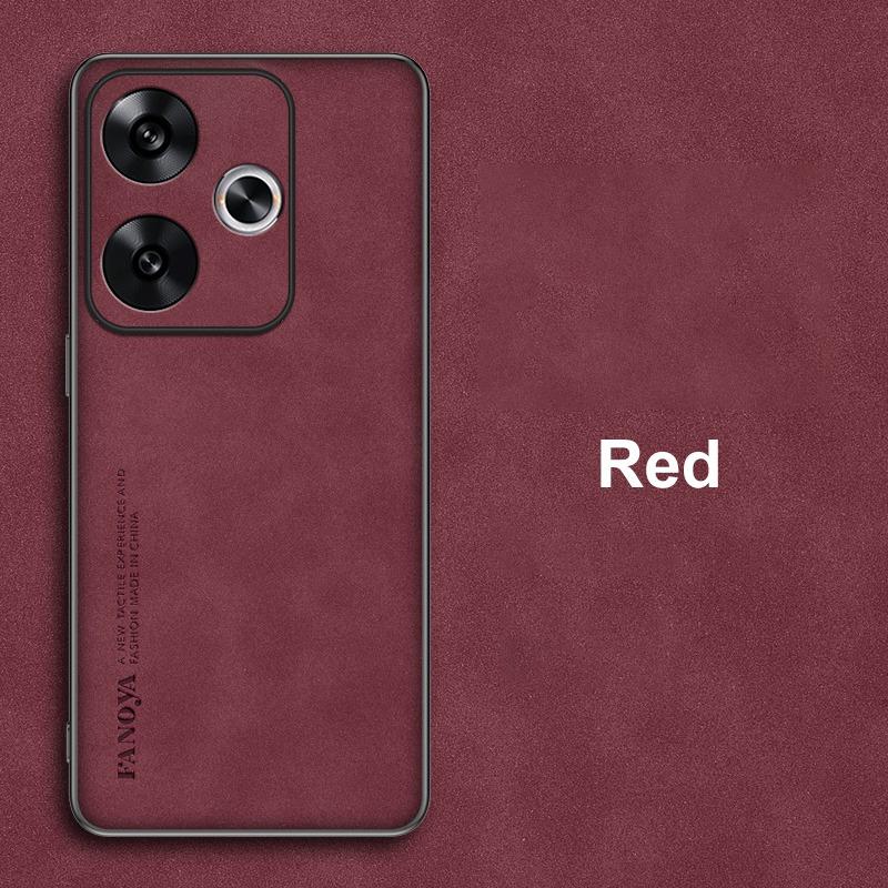 For Poco F6 Case Luxury PU Leather Phone Case For Xiaomi PocoF6 Redmi Turbo 3 5G Back Cover Matte Silicone Full Protection Coque