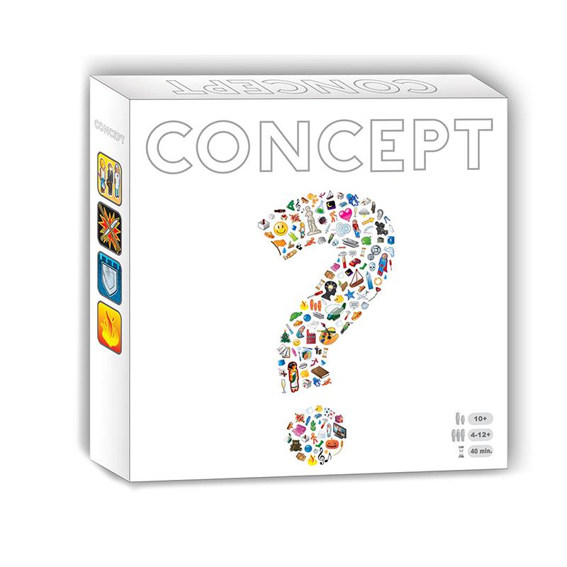 Concept Word game 4-12 person 10 minute family game, best friend gathering game