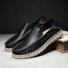 Handmade Genuine Leather Men Shoes Comfortable Casual Shoes For Men Loafers Moccasins Men Flats Shoes Driving Shoes Large Size 38-46