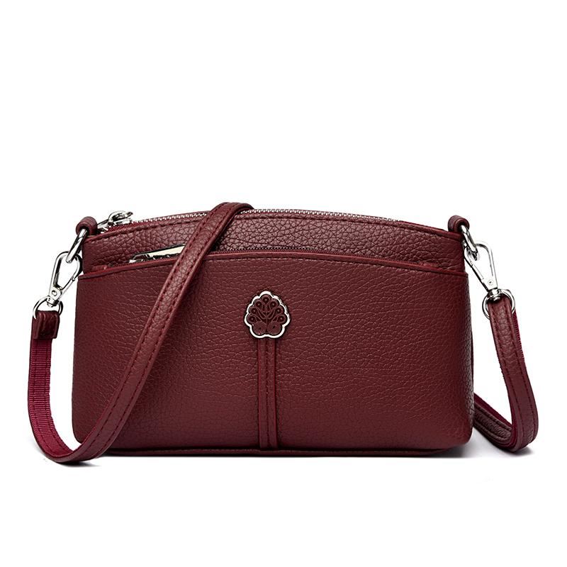 New Women'S Shoulder Purse Bag Fashion Atmosphere Crossbody Messenger Bag Women'S Small Mother Handbag Soft Leather Bags