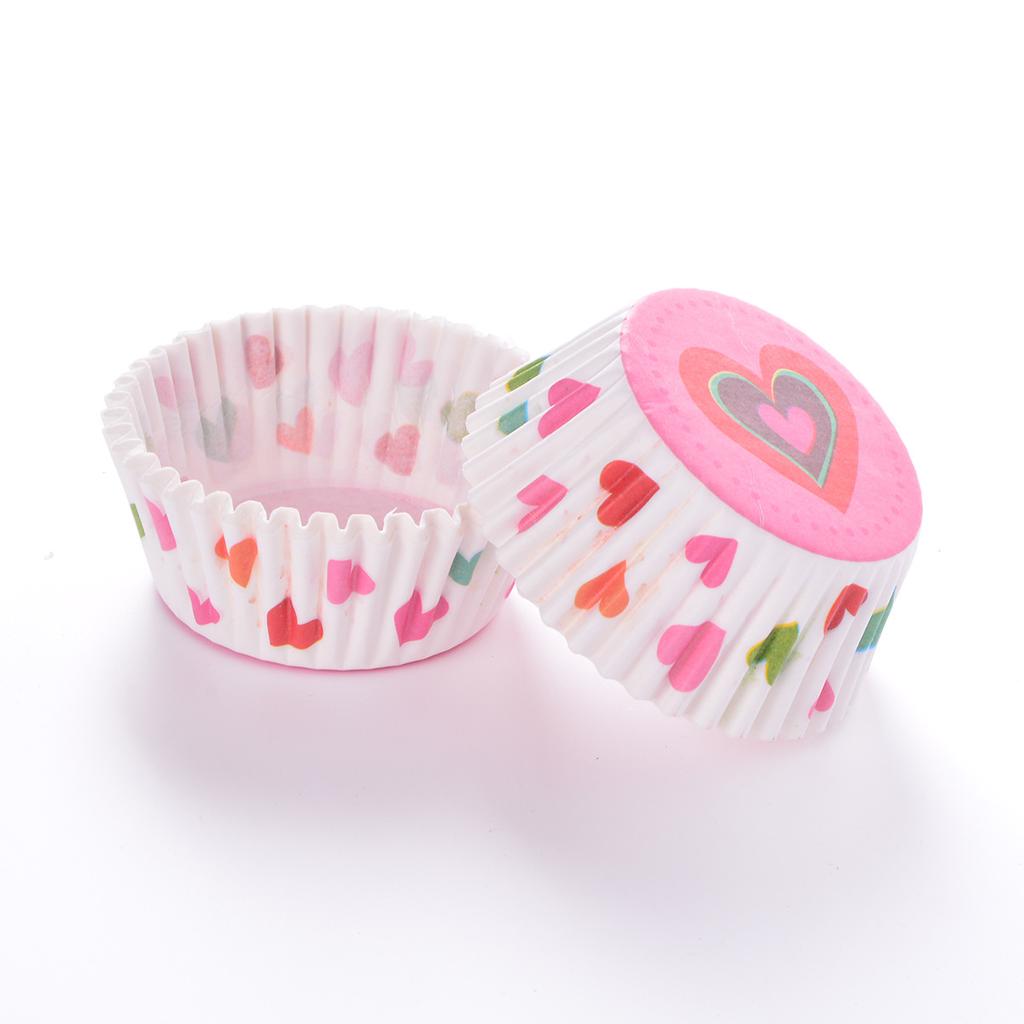 100PCS/set Shape Liner Box Cake Baking Muffin Paper Cup Party Tray Mold Decoration Rainbow Cupcakes of Any Color