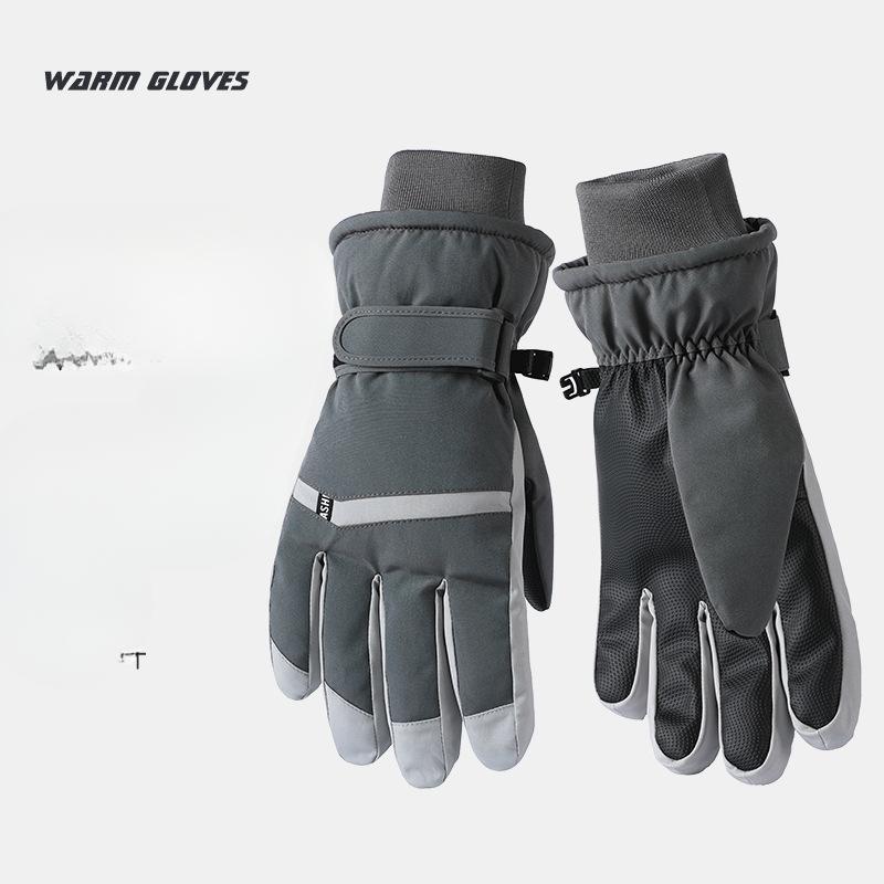 

Лыжные перчатки с сенсорным экраном, водонепроницаемые, для занятий спортом на открытом воздухе, мужские и женские, теплые, с утолщенным плюшевым подкладом, велосипедные, противоскользящие, ветрозащитные, зимние One Size