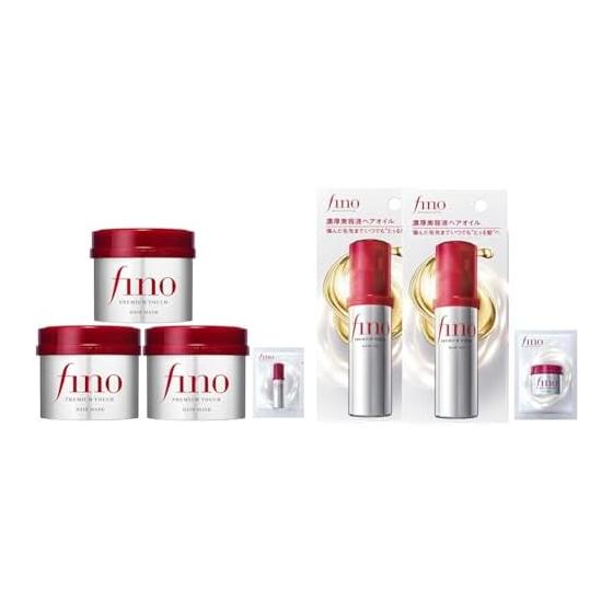 Fino [Покупка набора] Проникающая сыворотка-маска для волос Premium Touch 230 г x 3 шт. Набор с бонусом [Оптовая покупка] + Проникающая сыворотка-маска для волос Premium Touch