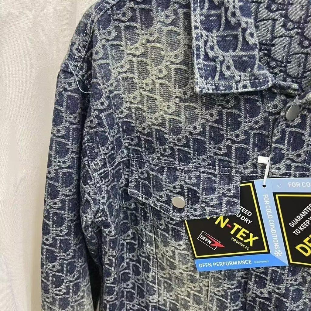 Men's Trendy Jacquard Denim Jacket: Spring/Autumn Hipster Style American Streetwear