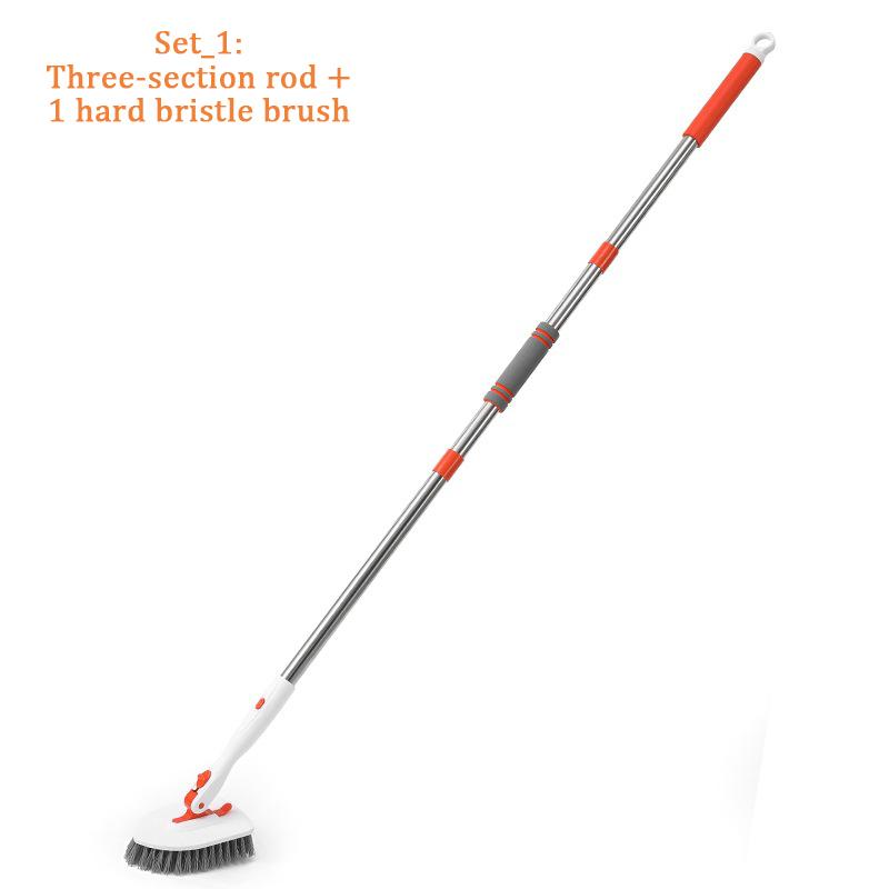 Bathroom Cleaning Brush Floor Scrubber Bathtub Brush Bathroom Shower Tile Brush Sponge Wiper 3-pack Combination 180° Rotation