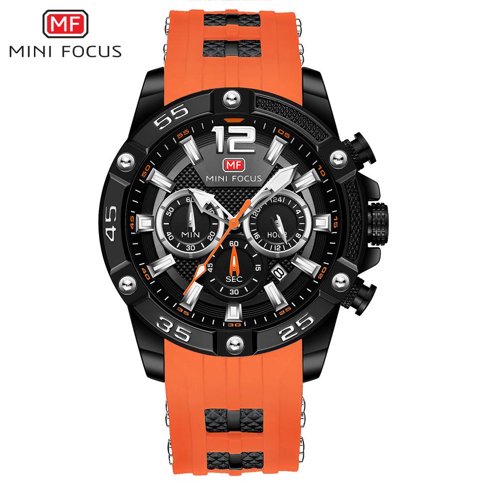 MINI FOCUS 0349G Multifunctional Waterproof Quartz Sport Watch for Men