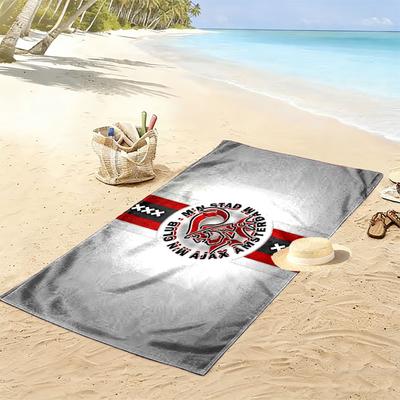 Serviette de plage AFC Ajax Amsterdam, Grande serviette douce à séchage rapide pour la plage, le camping, la natation