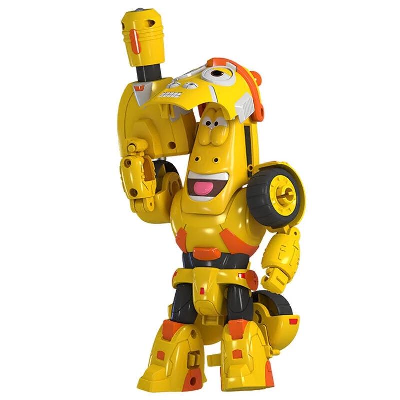 Korea Larva Transformation Toys Action Figures Vehile Deformation Robot Yellow Hilarious Worm Funny Cartoons for Kids Mecha Mode