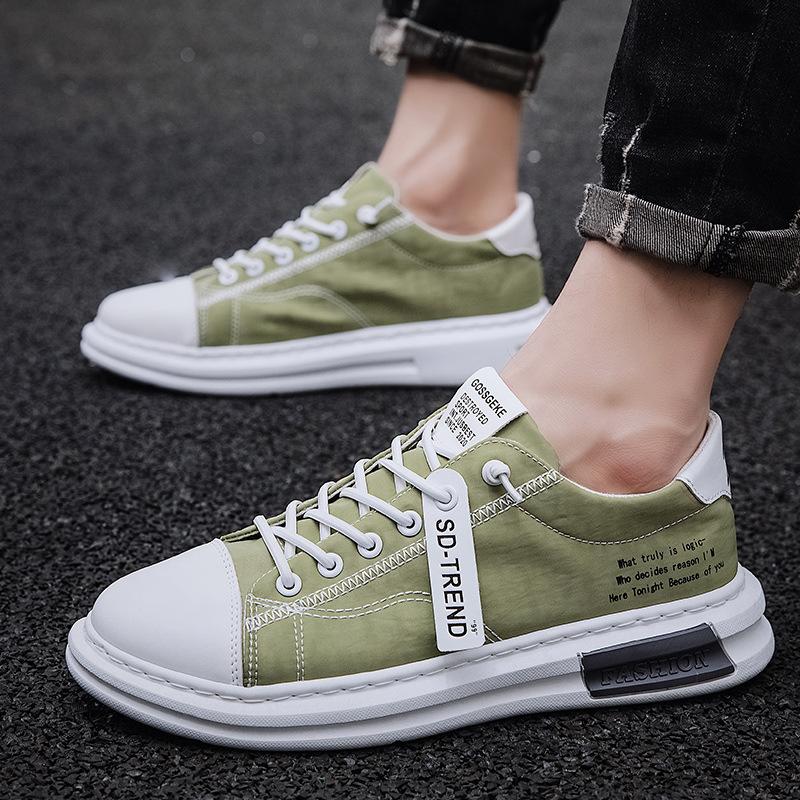 Fashion Men's Shoes Canvas Summer Breathable Comfortable Men Lace-up Sneakers 2024 Casual Walking Flats Trendy Man Vulcanized Shoes