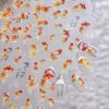Tomoni Shell Light Nail Stickers - New Chinese Style with Lucky Koi Design