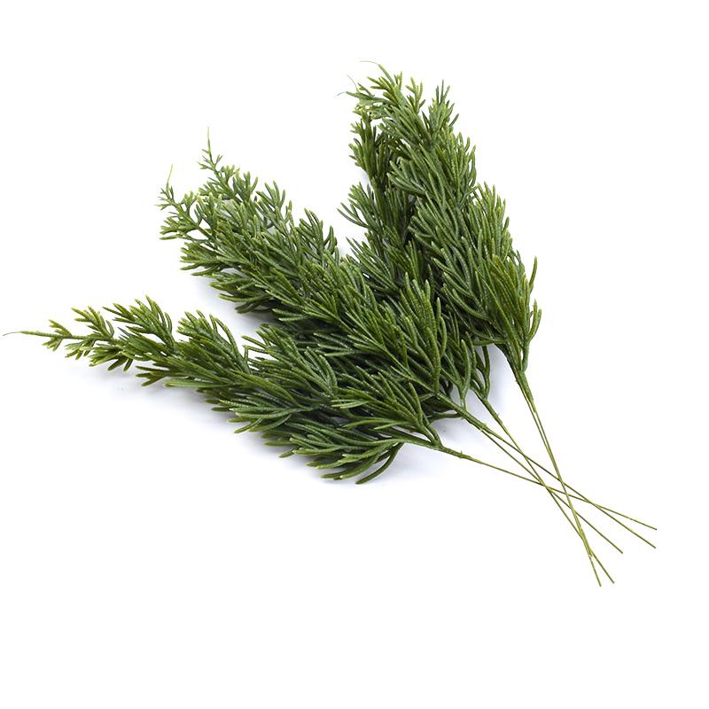 

Green Pine Christmas Leaves Decorations Home Plastic Vases Wedding Decorative Flowers Wreaths Artificial Plants Christmas Decor 10pcs зелёный