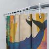 Modern Blue Whale Print Shower Curtain Waterproof Fabric Decor For Bathroom Multicolored Design By Taurusduan Home Dcor Collect