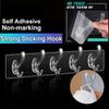 Strong Sticky Hooks, Waterproof, for Clothes, Towels, Coats, Keys, Bags, Hats, Bath Balls, Hanging Wall Hooks for The Bathroom, Kitchen