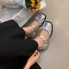 Fashion Elegant With Medium Heels Mary Jane Shoes for Women Square Toe Woman Pumps Quick Delivery Shoe Chic Point 39 2025 Trend Footwear