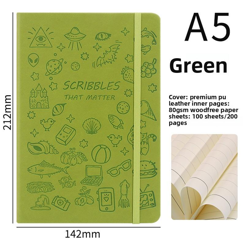 A6 Cute Handbook Diary Student Notebook Custom Cartoon Stamp Book Strap Notepad