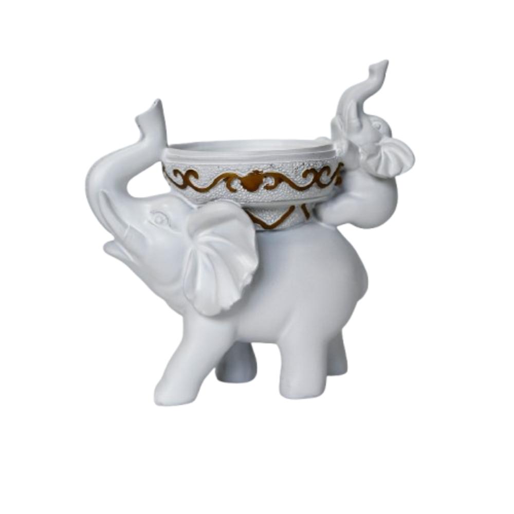 

Handmade Elephant Back Candlestick Funny Tea Light Candle Stand For Home Living Room белый/золотой