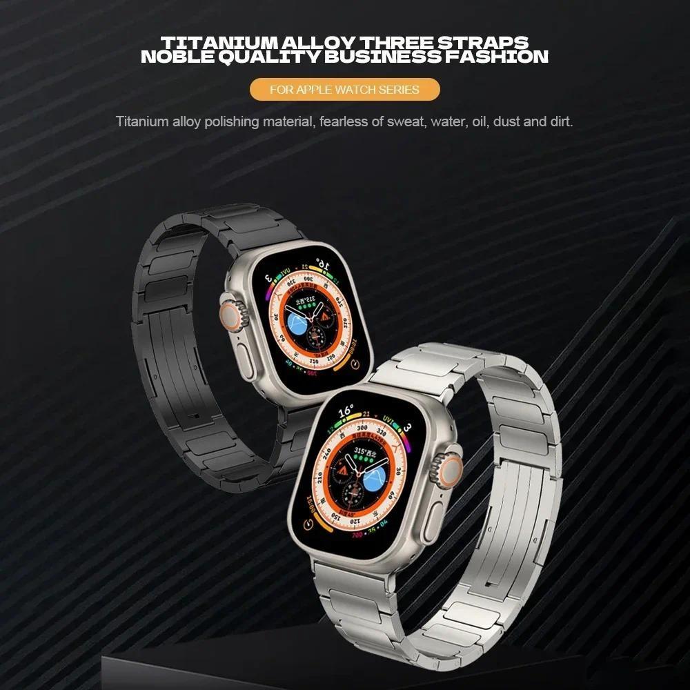 Titanium Strap Compatible for Apple Watch Ultra 3 Band 49mm 44mm 46mm 45mm 40mm 41mm 38mm IWatch 11 10 9 8 7 6 5 4 SE 3 2 Ultra