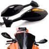 1 pair Motorcycle LED Turn Signal Mirrors For HONDA CBR600RR 1000RR 500R SUZUKI  SXR1000 Hayabusa SV650S GSXR600