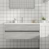 VidaXL Vanity Unit Sonoma Grey 100x38.5x45 Cm Engineered Wood 815658