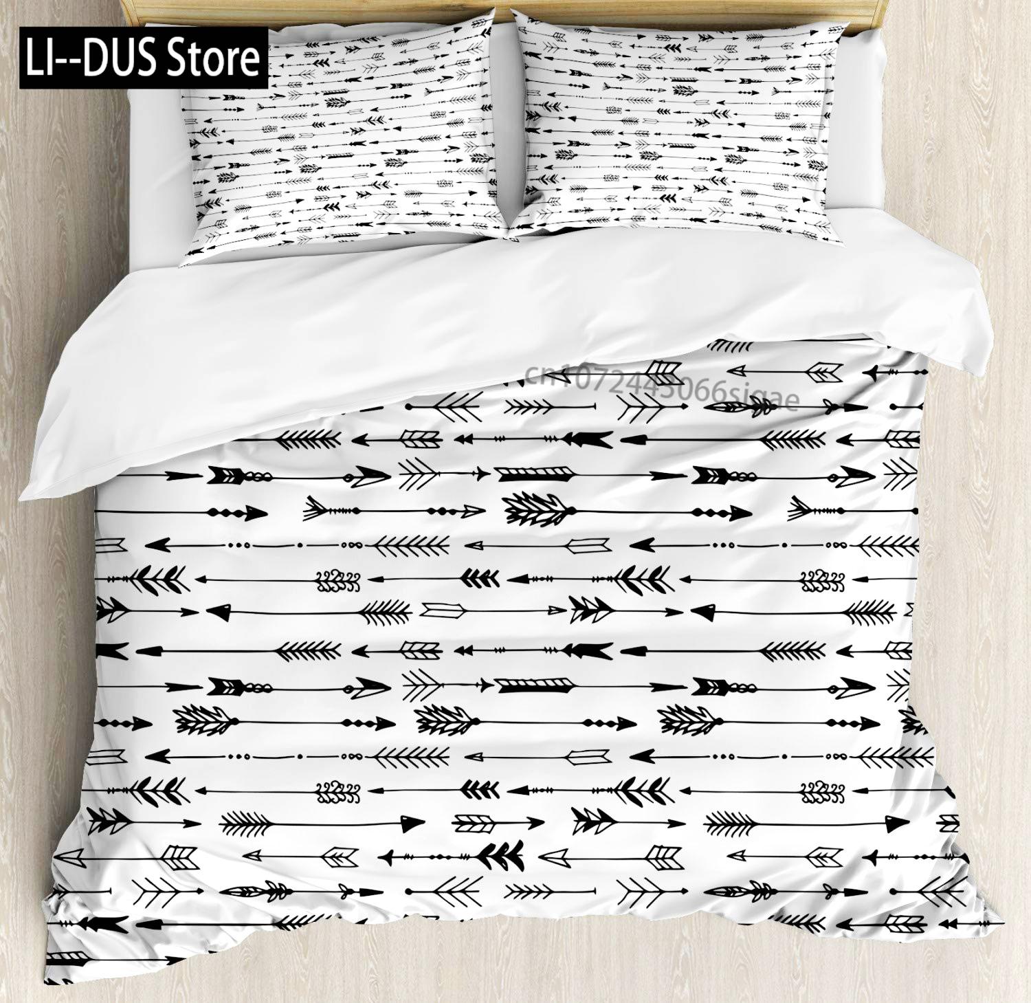 Lines White Striped Duvet Cover Set Abstract Soft Toned Art Display Decor3 Piece Bedding Set with 2 Pillow Shams King Size EU Single(135*200cm)3pcs