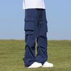 Spring and Autumn Men's Fashion Solid Color Casual Cargo Pants