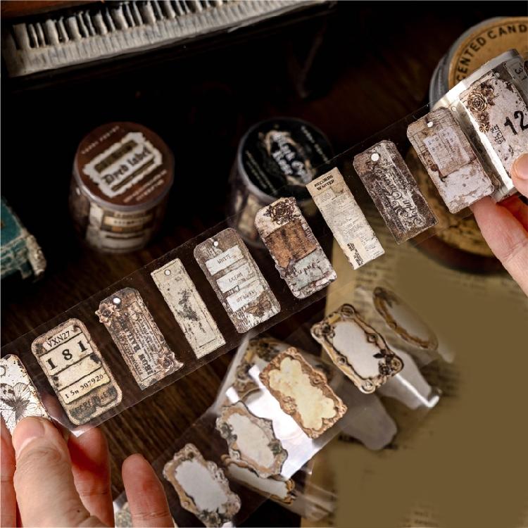 Vintage Rust Designs Tape Sticker Roll For Journal And Student Scrapbooking Project Easy Peeling And Removable