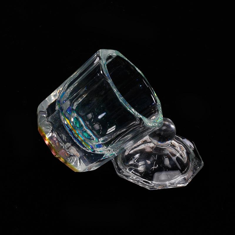 

Rainbow Clear Acrylic Liquid Dish Tappen Dish Glass Cup Nail Art Tool