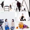 Andoer 2x1.5m/ 6.5x4.9ft White Photo Backdrop Photography Background Screen with Adjustable Tripod