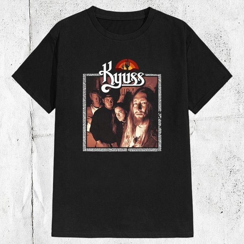 Vintage 90s Kyuss Band Stoner Rock Print T-Shirt