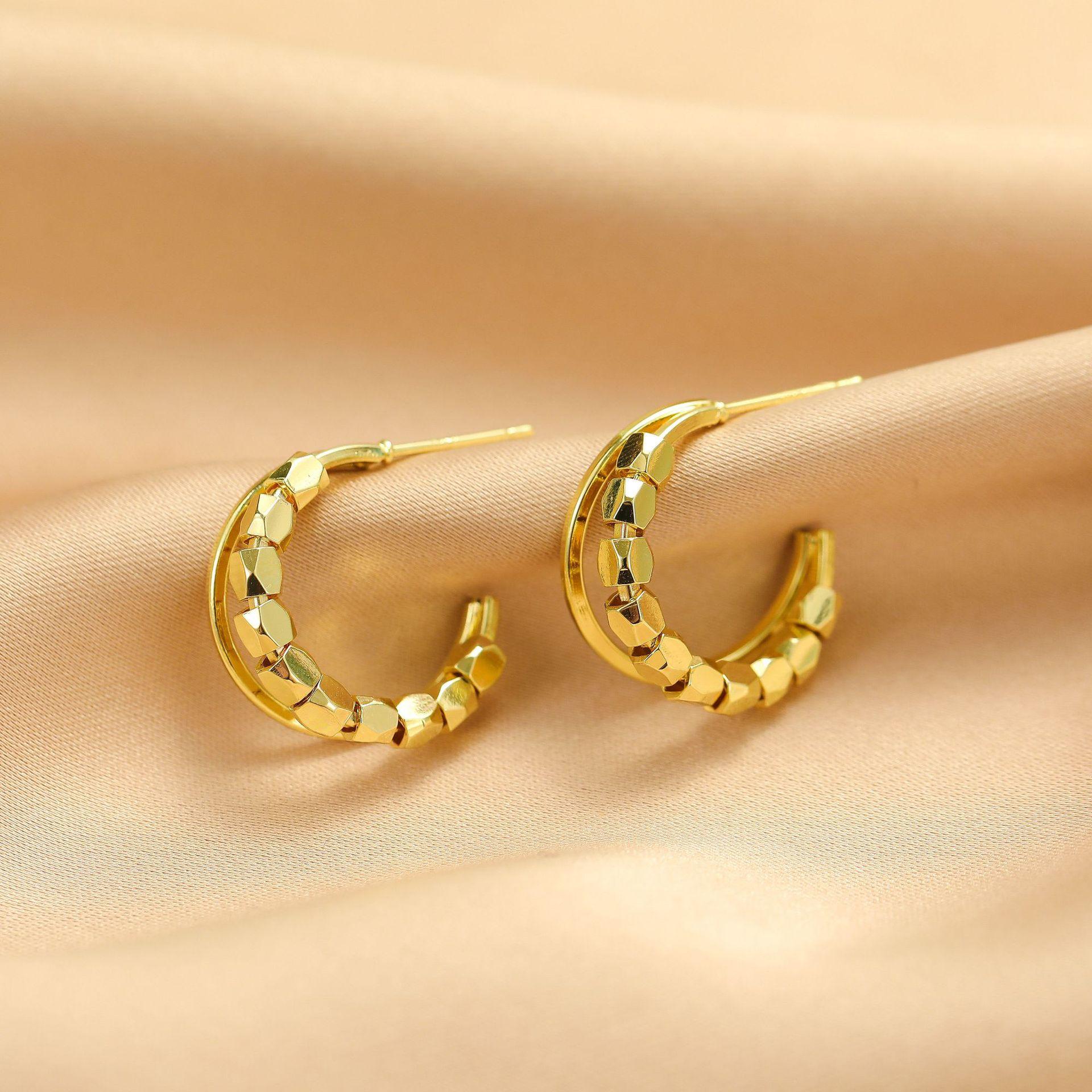 

Ladies Fashionable Earrings, Alloy Earrings, Versatile Jewelry One Size золотий