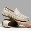 Mode Sommer Neue Männer Schuhe Aus Echtem Leder Licht Farbe Loafer Männer Atmungs Aushöhlen Wohnungen Mann Casual Slip auf Fahren Schuhe männer