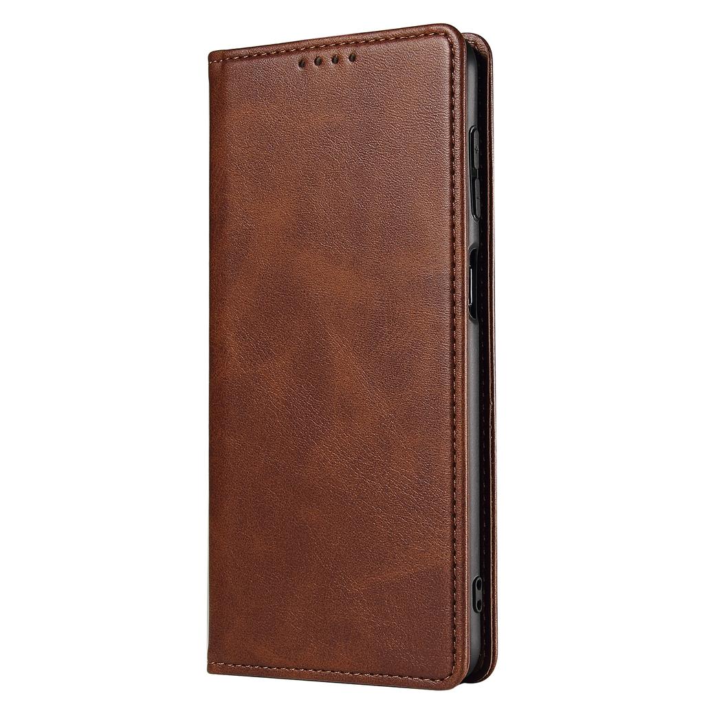 For Samsung Galaxy A12 Flip Leather Phone Wallet Case Stand Calf Texture Magnetic Protective Phone Cover