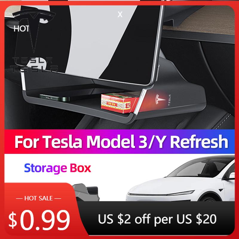 Car Sticker For Tesla 3 Y Juniper Highland 2020-2026 Upgraded Central Control Large Mouth Storage Box Under Screen Accessories C