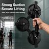Manual Suction Cup Lifting Tool with Rubber Cups and Raised Handle for Positioning Glass, Tile, and Smooth Metal Sheets