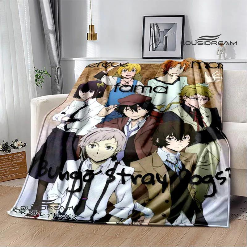 Cartoon bungou stray dogs printed blankets Picnic blanket Warm Flannel blankets Home bed linings blankets for beds Birthday Gift