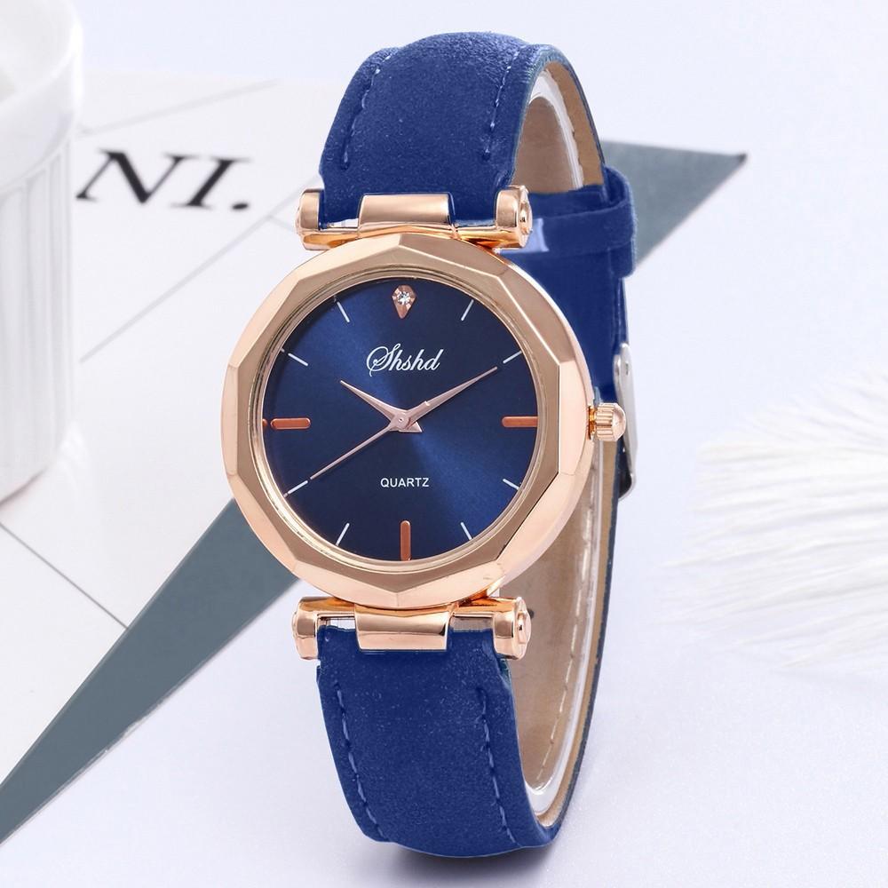 Fashion Women Leather Casual Watch Luxury Analog Quartz Crystal Wristwatch