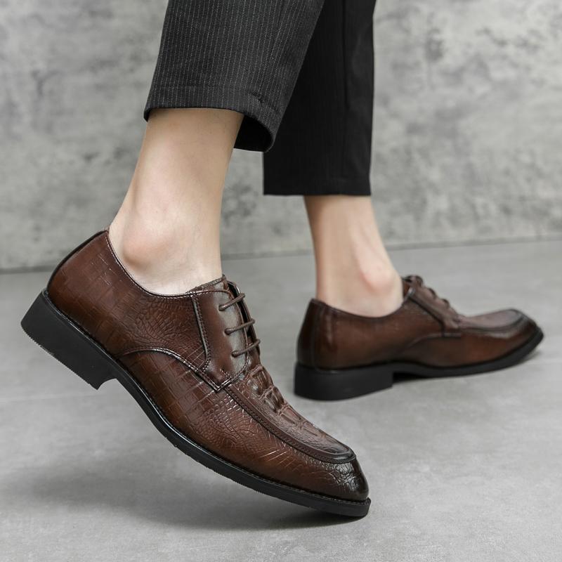 Fashion Fashion Men New Business Cap Toes Dress Shoes Formal Slip On Dress Shoes Men Oxfords Footwear High Quality Leather Shoes for Men