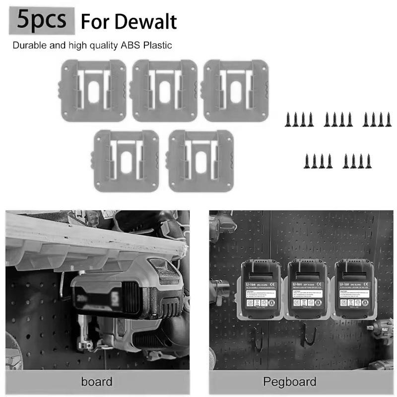 For Dewalt 18V 20V Battery, Wall Mount Storage Rack Battery Holder, Suitable for Dewalt DCB182 DCB203 Battery Storage Bracket