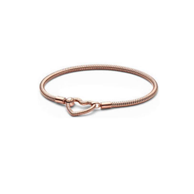 Thick Love Snake Bone Chain Bracelet In Gold And Rose Gold Base Chain