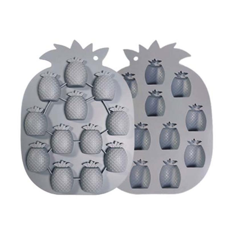 Fruit Shaped Ice Molds Tray Set, Pineapple Silicone Molds for Cocktails Ice, Jelly, Chocolate and Party Dessert Prep